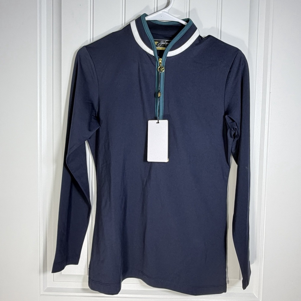 Jack Nicklaus Men's Performance Quarter Zip Pullover Blue Size Small